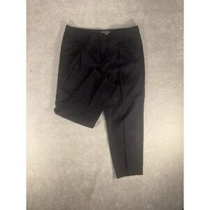 vince black‎ cuffed soft silky bemburg/cotton Trouser Dress Pants Pleated 10